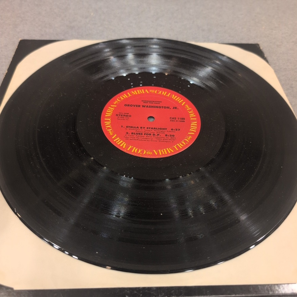 Grover Washington Jr Plays It Straight With Jazz Greats Promo Vinyl CAS1189 1988 - Picture 5 of 6